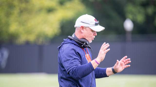 Philip Montgomery at Auburn football practice